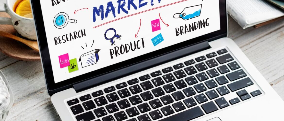 Digital marketing as relationship building concept illustration
