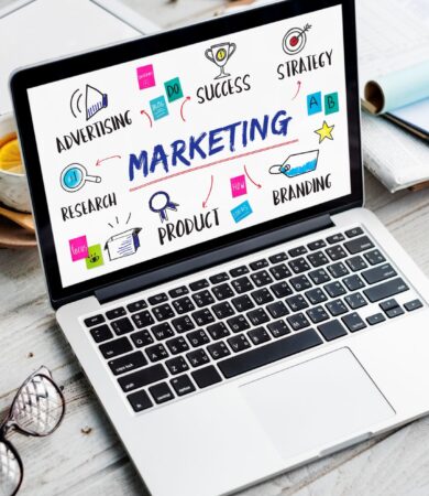 Digital marketing as relationship building concept illustration